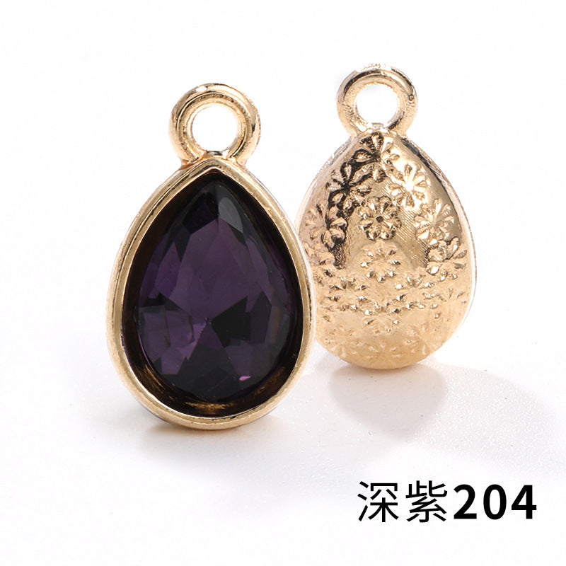 Cross-border hot-selling waterdrop pendants, gold-plated base diamond-inlaid headbands, clothing accessories, earrings, necklaces, accessories, versatile single pendants