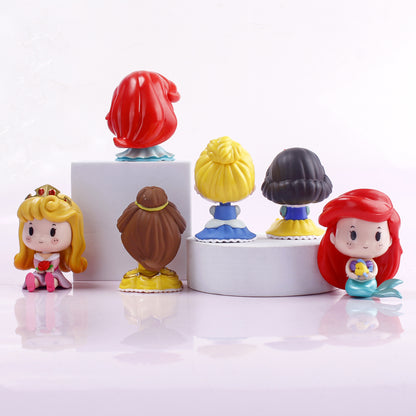 PVC Fourth Generation Meat Little Princess Cake Decoration Ornament Cute Little Princess Car Figure Home Decoration