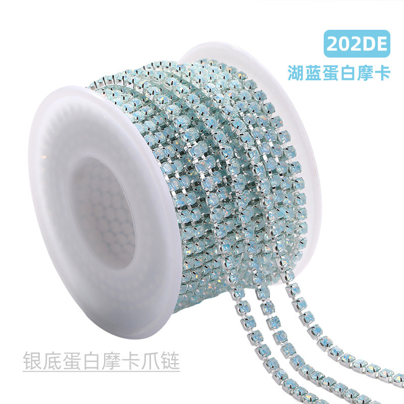 Colorful SS12 claw chain protein mocha series diamond chain dense phone case, luggage, clothing accessories, DIY accessories