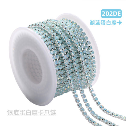 Colorful SS12 claw chain protein mocha series diamond chain dense phone case, luggage, clothing accessories, DIY accessories