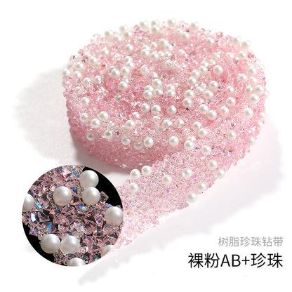 Resin Diamond Rhinestone Strips - Tear-Off Ready-to-Paste Sequins Hot Diamond Shoes Clothing Accessories and DIY crafty