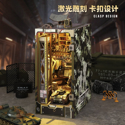 Jiite DIY Cottage JTSL-18A Military Industry Base Military Style Miniature Landscape Model Ornament Birthday Gift