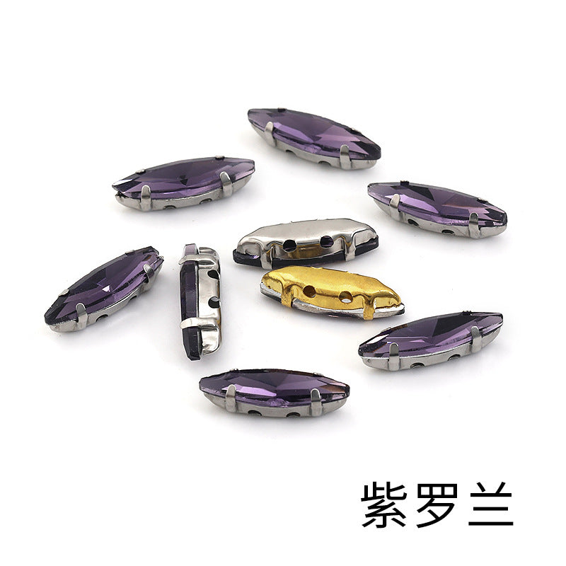 Slender claw drill, manual drilling, hand-stitched glass drill, anti-hook claw drill, hat accessories, clothing accessories, fine brassicle claw drill