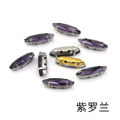 Slender claw drill, manual drilling, hand-stitched glass drill, anti-hook claw drill, hat accessories, clothing accessories, fine brassicle claw drill