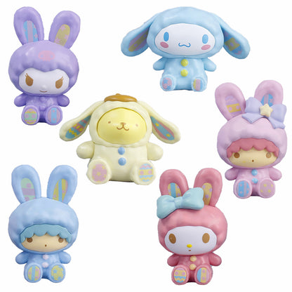 Large seated Melody 6-piece set macaron color rabbit jade laurel dog anime doll trendy play blind box