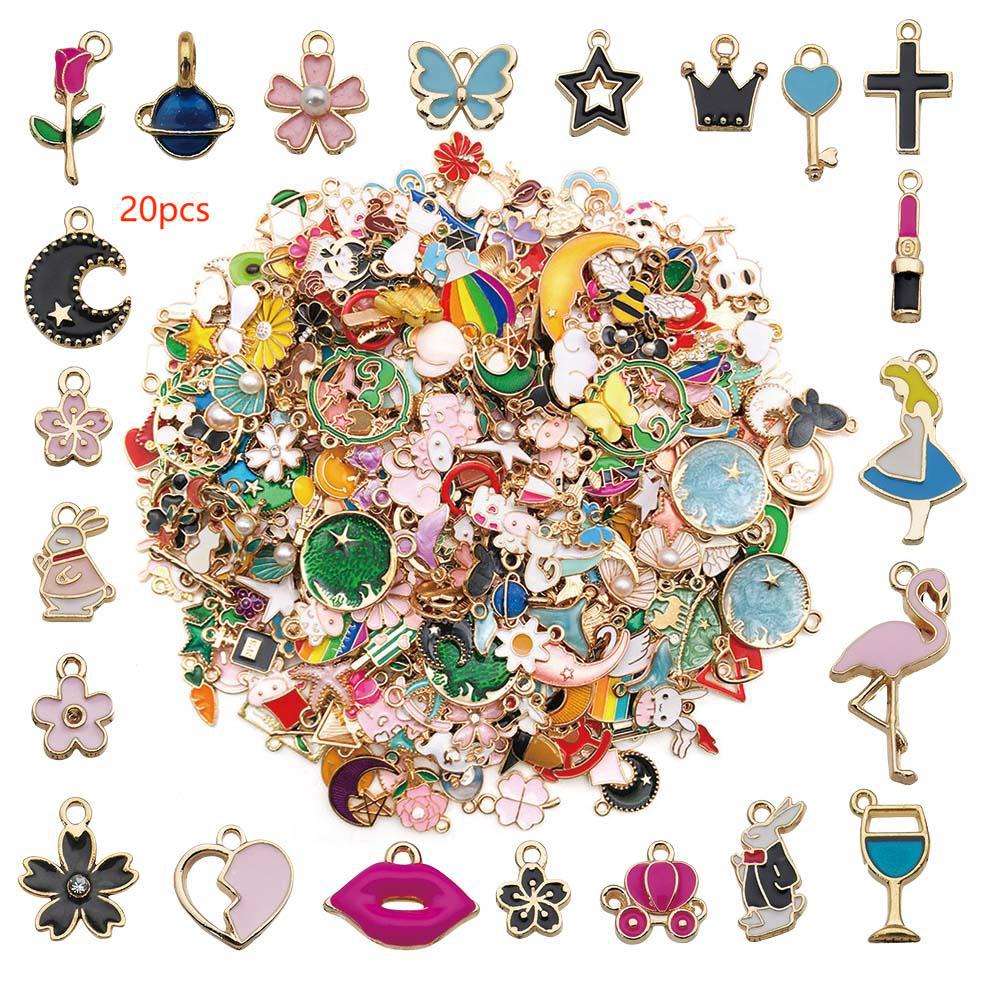 pendant Charms mix collections - Dripping Alloy DIY Bracelet Necklace Earring Key Ring Pendant