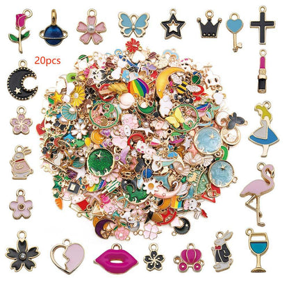 pendant Charms mix collections - Dripping Alloy DIY Bracelet Necklace Earring Key Ring Pendant