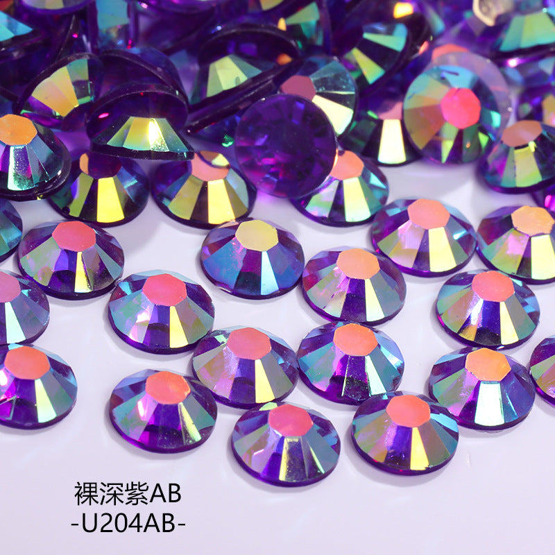 AB Colorful Resin Flat Bottom Rhinestones - Nail Art Clothing Shoes Bag Accessories