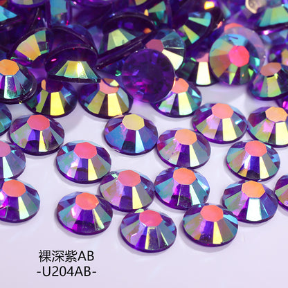 AB Colorful Resin Flat Bottom Rhinestones - Nail Art Clothing Shoes Bag Accessories