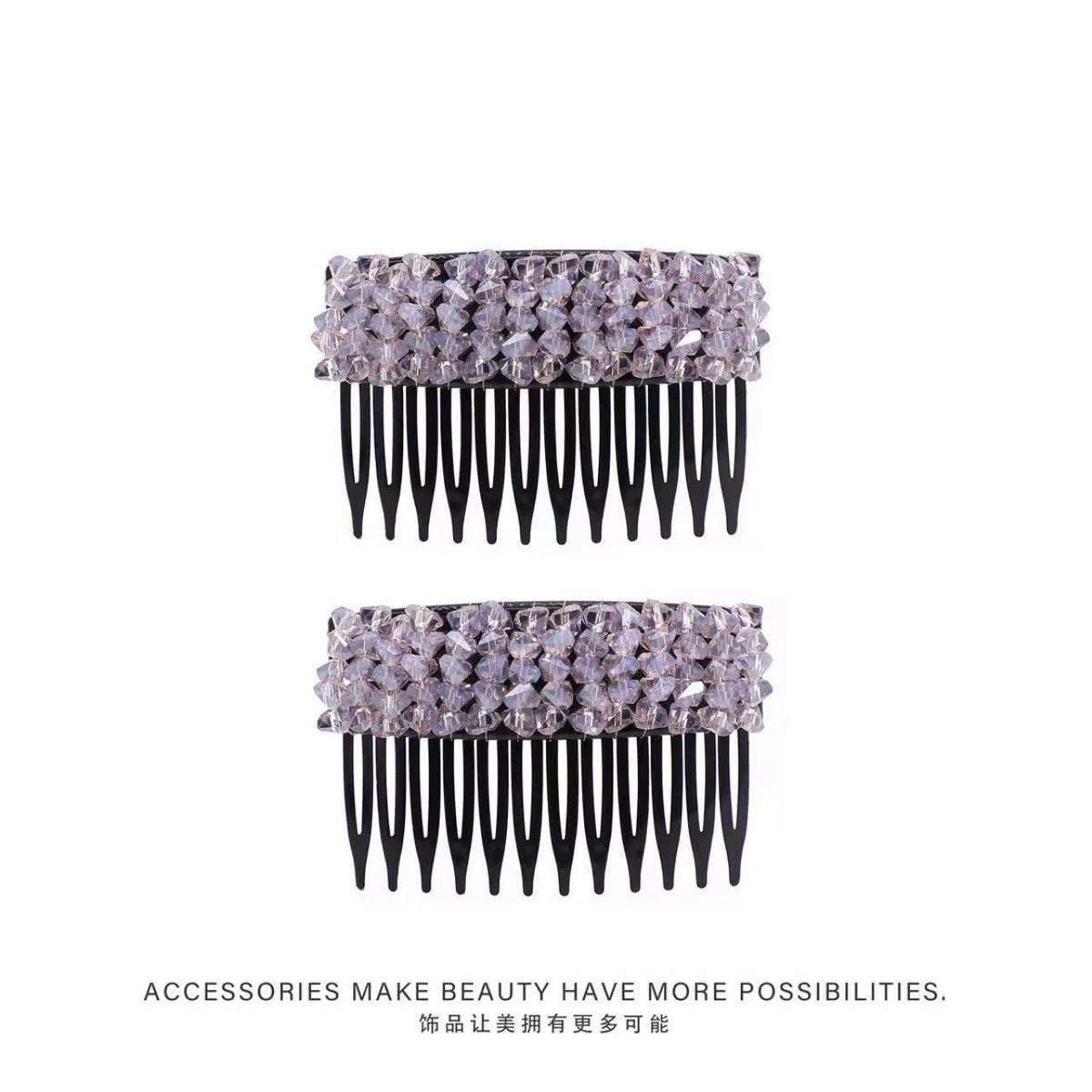 Elegant light luxury rhinestone hair comb, high-end inverted comb hair accessory, new style of bangs and loose hair organizer, side hair clip