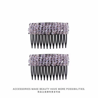 Elegant light luxury rhinestone hair comb, high-end inverted comb hair accessory, new style of bangs and loose hair organizer, side hair clip