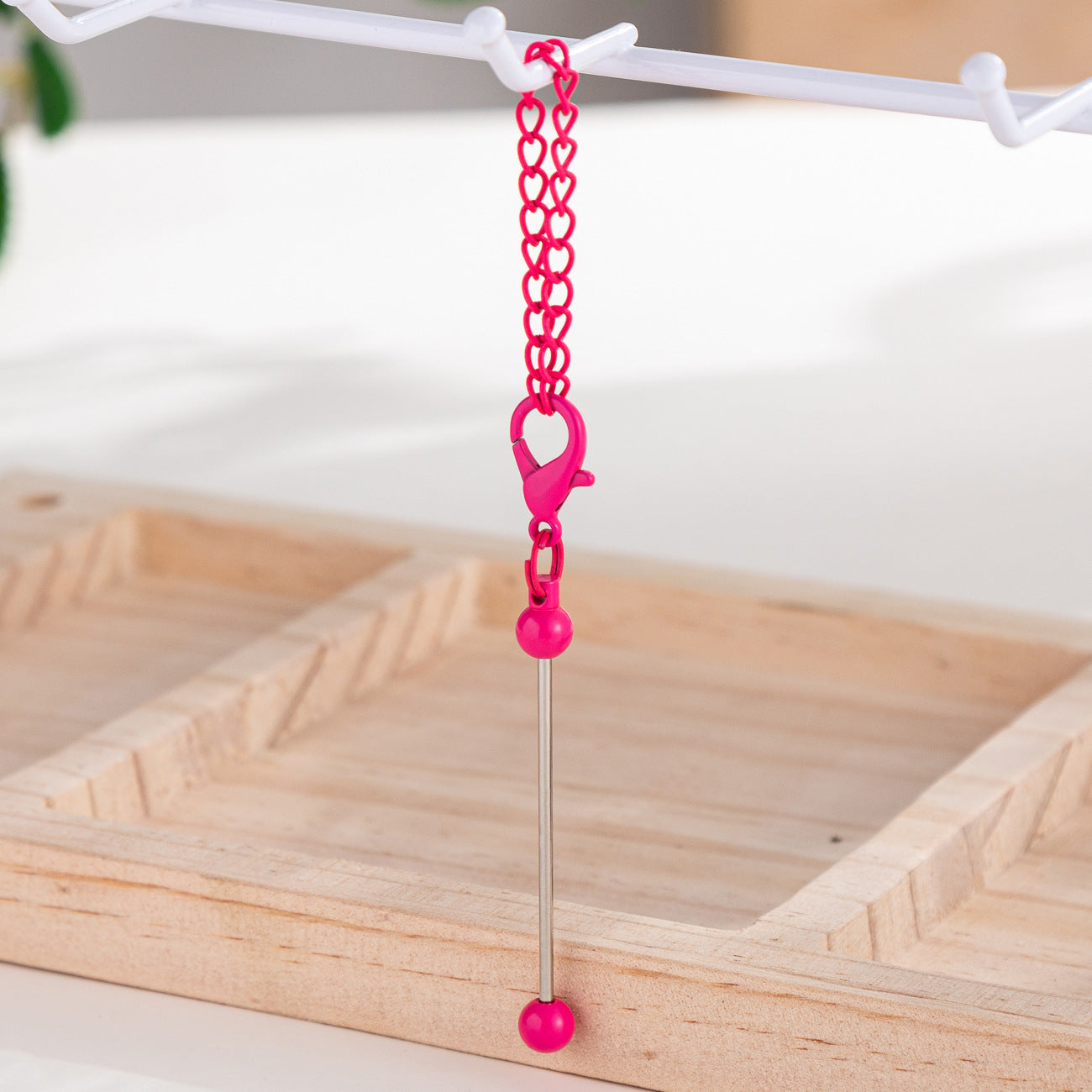 DIY Mini Beaded Keychains - Creative Handmade Wholesale Candy Color Metal Keychains