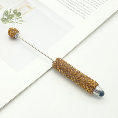 DIY touch screen full diamond ballpoint pen multi-function capacitive stylus cute pen ins solid color rhinestone touch screen pen in stock