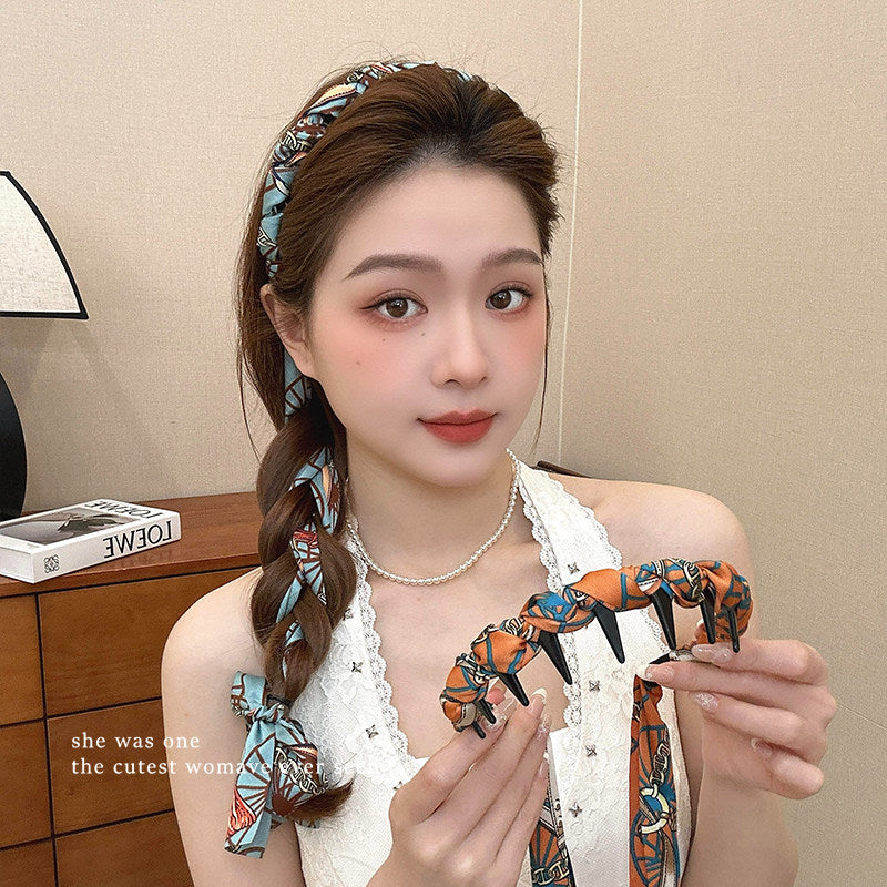 2026 New Ribbon Headband Braided Headband for Women, High-End Everyday Wear, Hair Binding Headband and Hair Clip Headwear