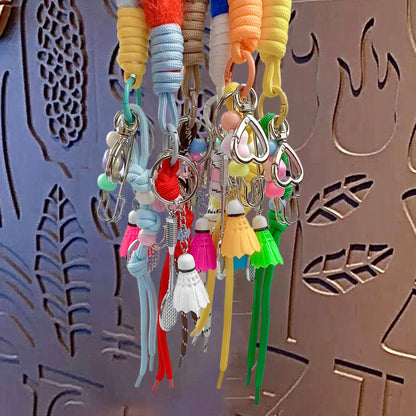 Creative miu badminton bracelet keychain pendant couple car key chain school bag pendant gift