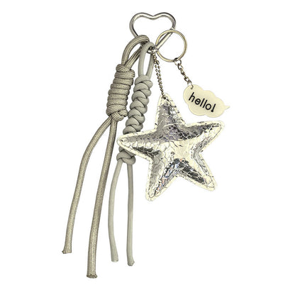 Key Chain Creative Leather Love Bag  - Pentagram Pendant Car Keychain Factory Direct Wholesale