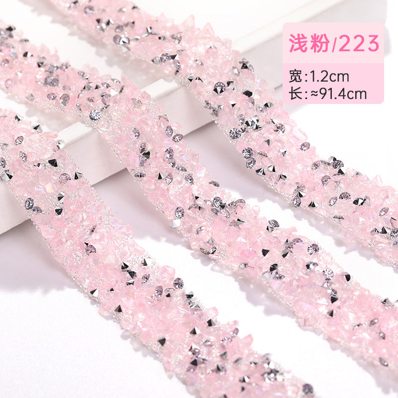 Resin Diamond Rhinestone Strips - Tear-Off Ready-to-Paste Sequins Hot Diamond Shoes Clothing Accessories and DIY crafty