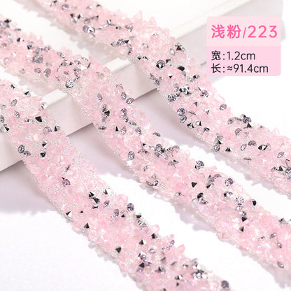 Resin Diamond Rhinestone Strips - Tear-Off Ready-to-Paste Sequins Hot Diamond Shoes Clothing Accessories and DIY crafty