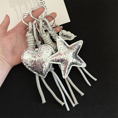 Key Chain Creative Leather Love Bag  - Pentagram Pendant Car Keychain Factory Direct Wholesale