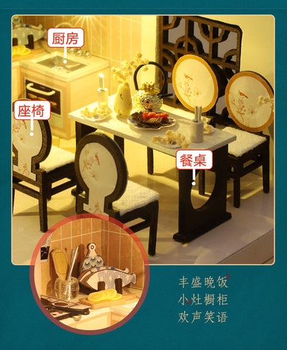 Jiite DIY Cottage M033-B Yaxinju Wooden Hand-assembled Miniature Landscape Model Ornament Birthday Gift
