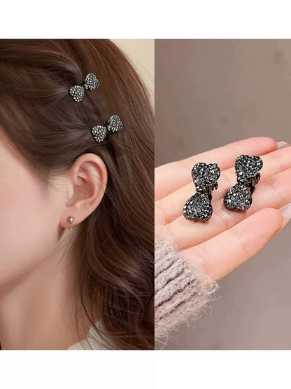 Small bow rhinestone hair clip, duckbill clip, bangs clip, forehead side clip, princess head grab clip, hair clip