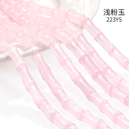 6x12mm Glass Bamboo Beads - Translucent Glazed Crystal DIY Jewelry Beading Accessories
