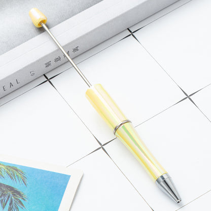 DIY Ballpoint Pen - Wholesale Plastic Printable Logo UV Gradient Beaded Pen