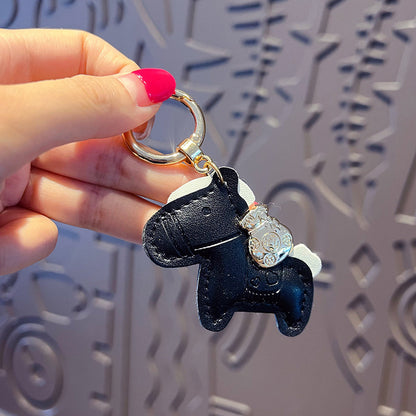 Creative PU leather immediately money car keychain pendant cute couple bag keychain pendant small gift