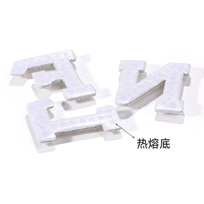 Hot Patch English 26 Letter Sticker DIY Accessories Clothing Accessories White Imitation Pearl Hot Diamond Patch