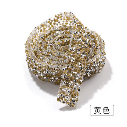 Resin drill belt width 1.2cm tear off instant jewelry handicrafts cups, shoes bags clothing accessories color diamond belt 1 yard