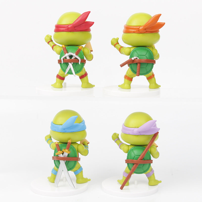 Anime wholesale 5 Teenage Mutant Ninja Turtles Raphael Doll Figure Doll Model Toys Micro Doll Ornaments