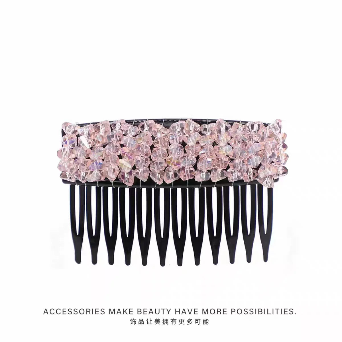 Elegant light luxury rhinestone hair comb, high-end inverted comb hair accessory, new style of bangs and loose hair organizer, side hair clip