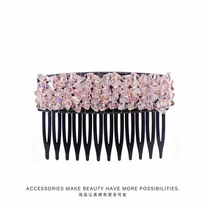 Elegant light luxury rhinestone hair comb, high-end inverted comb hair accessory, new style of bangs and loose hair organizer, side hair clip