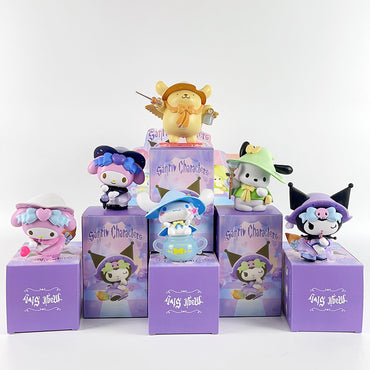 Sanrio Magic Story Melody 6 Blind Box Cool Kulomi Cinnamon Dog Peripheral Figure Ornaments Wholesale