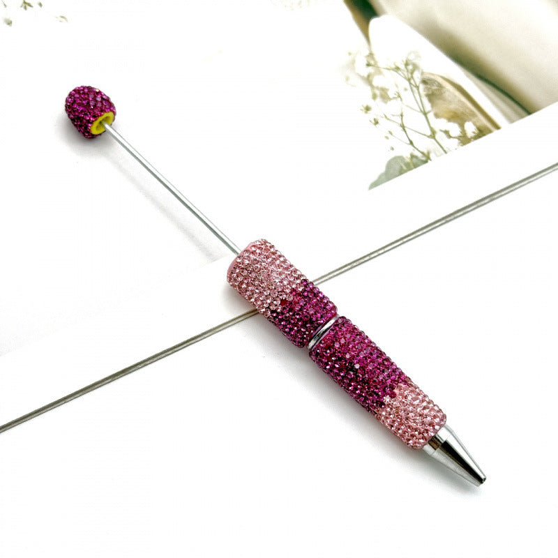 Multi-color gradient full diamond ballpoint pen DIY fun handmade full diamond ballpoint pen educational student stationery gift pen