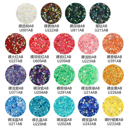 AB Colorful Resin Flat Bottom Rhinestones - Nail Art Clothing Shoes Bag Accessories