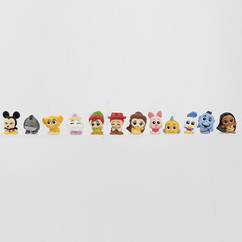 48 princess figures collection Q version of cute mini princess monster Stitch super cute gacha ornaments