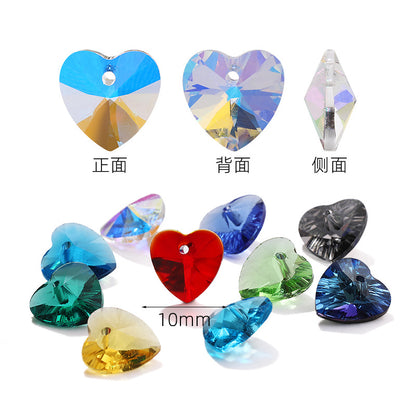 K9 High-End Pointed Bottom Peach Heart Single-Hole Diamond Crystal Glass Pendant Phone Sticker Diamond DIY Clothing, Shoe, Bag Accessories
