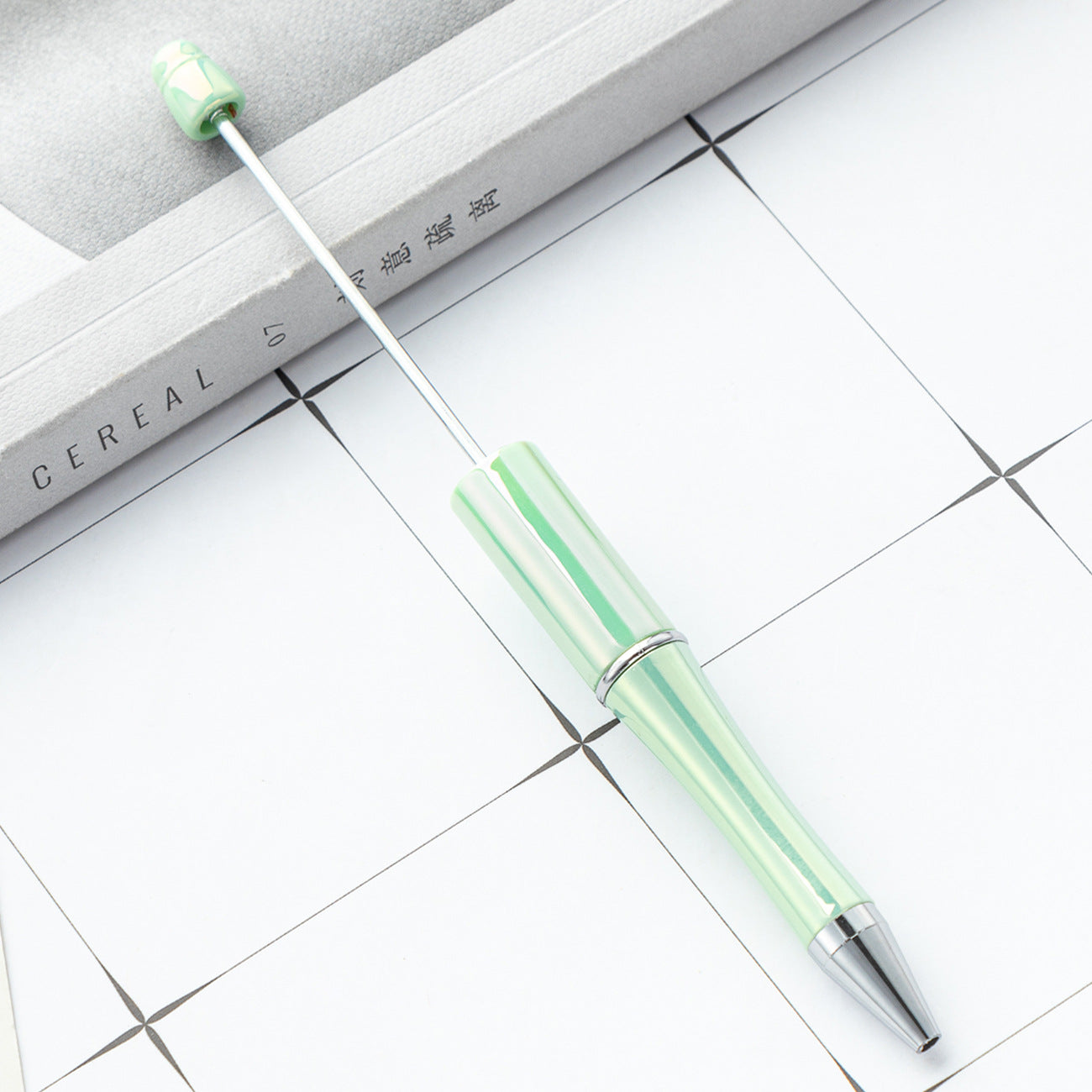 DIY Ballpoint Pen - Wholesale Plastic Printable Logo UV Gradient Beaded Pen