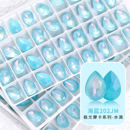 Aurora Mocha waterdrop rhinestone cut is evenly colored, wear-resistant nail nail diamond, phone case and diamond-shaped mocha pointed bottom waterdrop rhinestone