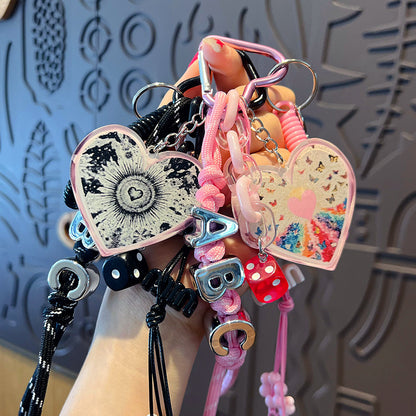 Creative miu series love bracelet keychain simple bag pendant accessories car DIY keychain pendant wholesale