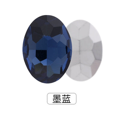 Oval Pointed Bottom Diamond Rhinestones - Crystal Glass Hair Accessories Wedding Dress Decoration