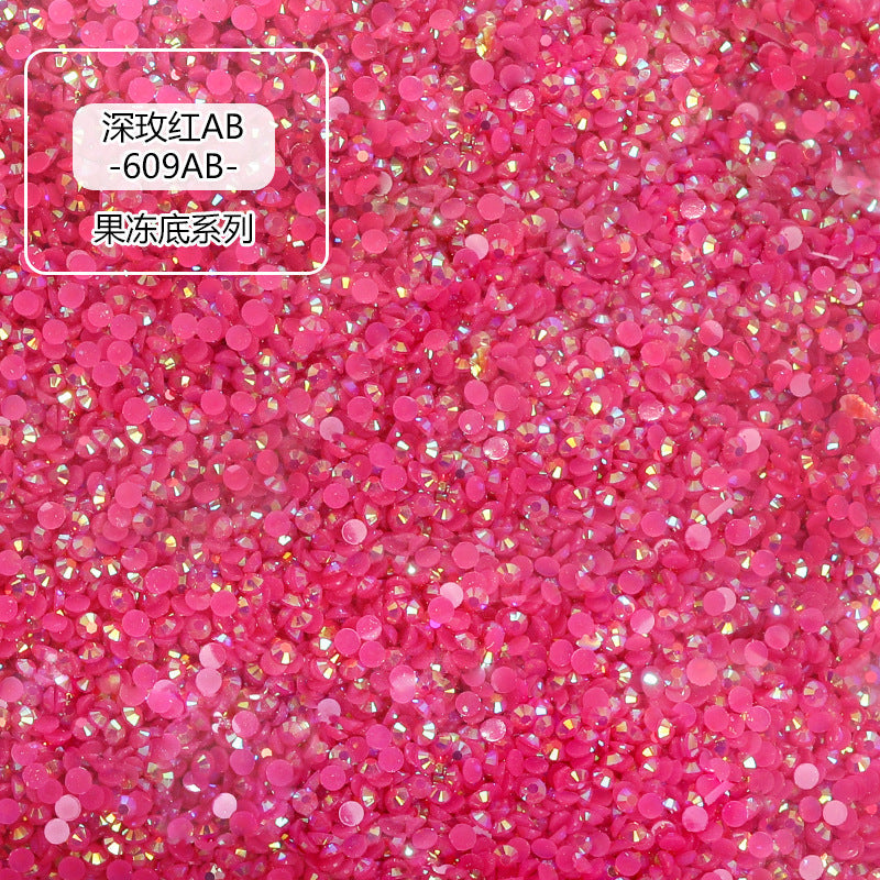 AB Colorful Resin Flat Bottom Rhinestones - Nail Art Clothing Shoes Bag Accessories