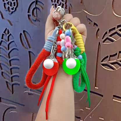 Creative miu tie table tennis love bracelet keychain pendant couple car bag keychain pendant gift