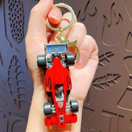 Creative Cool Motorcycle Keychain Pendant Mini Kids Pullback Toy Car School Bag Keychain Small Gift Wholesale