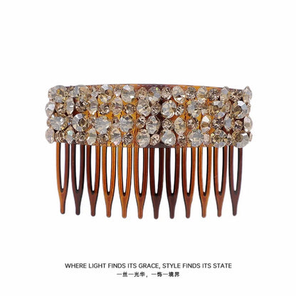 Korean Dongdaemun High-End Rhinestone Hair Comb Inverted Comb for Women, Sophisticated Elegance New Loose Hair Styling Tool Hair Clip