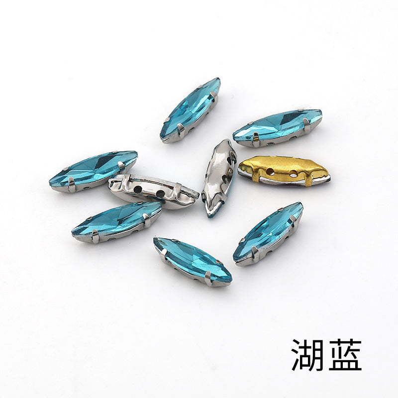 Slender claw drill, manual drilling, hand-stitched glass drill, anti-hook claw drill, hat accessories, clothing accessories, fine brassicle claw drill