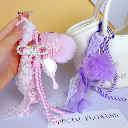 creative DIY dressing keychain miu series bag pendant couple car school bag keychain charm accessories wholesale