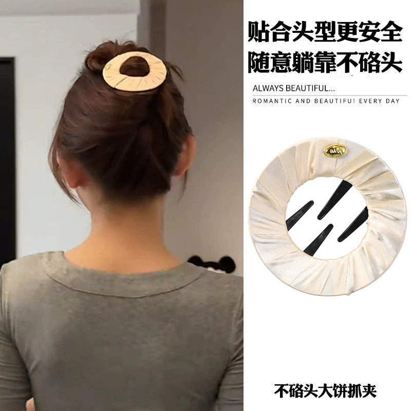 Flat hair clip, large pancake claw clip for women, new style for women, half-tie hair bun hair clip for the back of the head, yoga sports hair clip