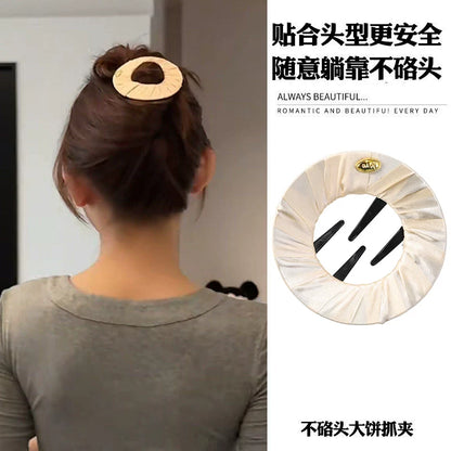 Flat hair clip, large pancake claw clip for women, new style for women, half-tie hair bun hair clip for the back of the head, yoga sports hair clip